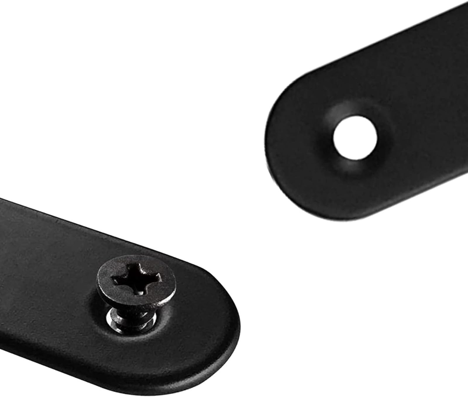 WYSUMMER Black Flat Brace, 20Pcs Metal Mending Brackets Straight Corner Braces With 48Pcs Screws (Black Kit) - Image 3