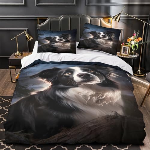 Parure de lit microfibre douce avec fermeture éclair lit double chic - 2