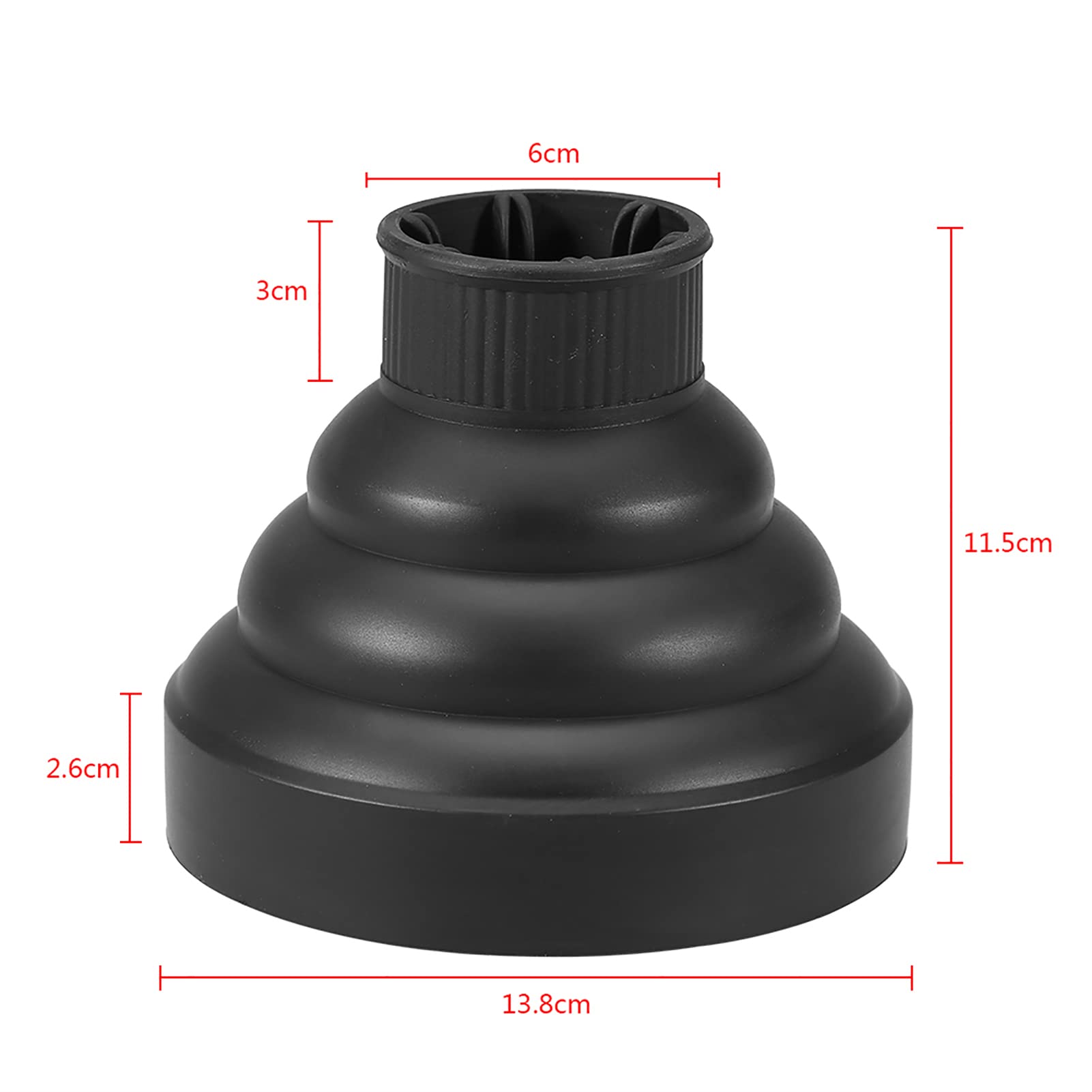 Diffusore universale pieghevole per asciugacapelli Asciugacapelli Strumento per lo styling dei capelli per capelli fini, spessi, ricci, crespi, ondulati, secchi, senza effetto