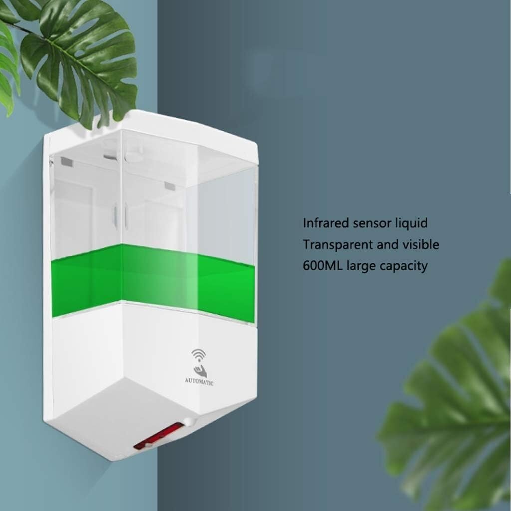 Dispensador de jabón Dispensador de jabón automático Sensor montado en la Pared ABS Dispensador de jabón Transparente for Cocina/baño Escuela Hotel Botella de loción Dispensadores de loción