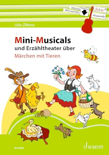 Mini-Musicals und Erzähltheater über Märchen mit Tieren: Gitarre. Lehrbuch.