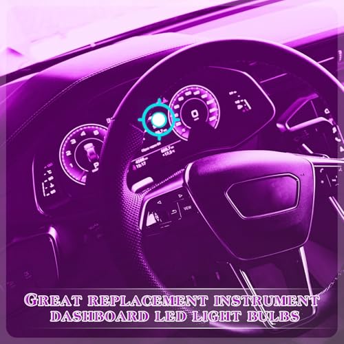 Image of BBTO 40 Pieces T5 T10 LED Bulbs Dash Lights with Twist Socket Instrument Dashboard Light LED Bulbs for Interior Car Lights Dashboard Instrument Panel Gauge Cluster Indicator Map Dome Light (Purple)