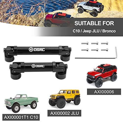 Ogrc 2Pcs Center Driveshaft Steel Drive Shaft For Axial Scx24 C10 Axi00001 Jlu Axi00002 Bronco Axi00006 Upgrate Parts #TOP1
