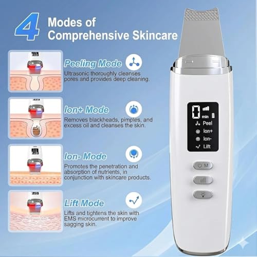 Image of Ultra Sonic-V1 | Facial Skin Scrubber Tool | Deep Cleansing Blackhead Remover | Pore Cleaning & Exfoliation Tool For Face