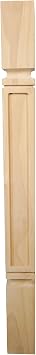 BingLTD - 36" Maple Unfinished Hardwood Island Table Leg Post - 1 PC K22300-FW-MA