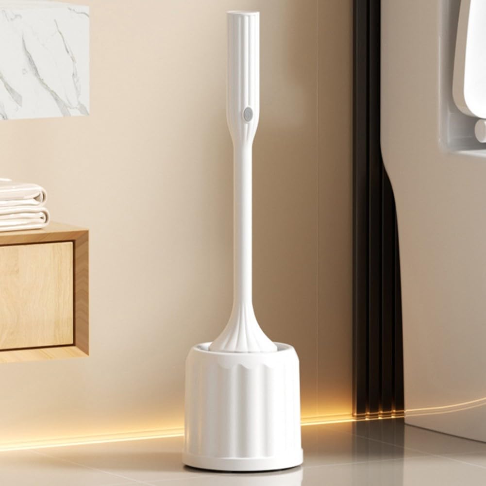 Brosse WC avec couvercle automatique et manche long ergonomique