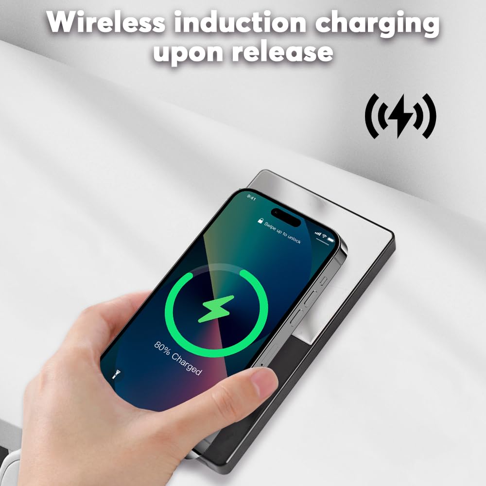mizikuu Scaldacaffe elettrico, 2 in 1 Scalda Tazza da Caffè Elettrico con Ricarica Wireless 55 °C Scalda Bevande Riscaldatore Caffè Intelligente per tè, acqua, cacao, latte o zuppa
