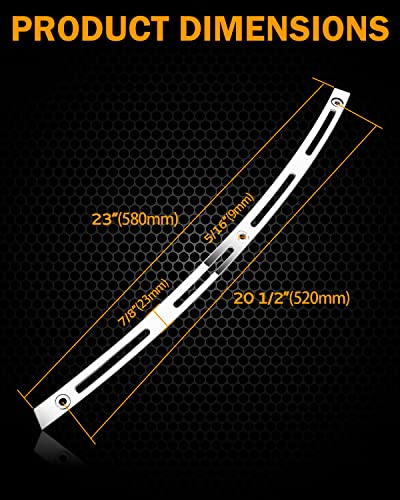 Pbymt Polished Stainless Slotted Batwing Windshield Trim Compatible For Harley Tri Electra Street Glide Ultra Limited 1996-2013 #TOP6