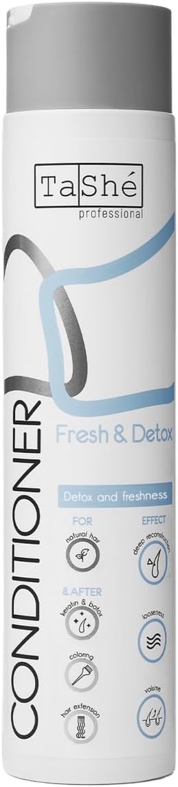 Hair Conditioner "FRESH & DETOX" 300 ml, Deep Restoration and Gentle Care, Protects The Hair From External Damage, Silky and Volume Hair, Suitable For All Hair Types by TaShe Professional