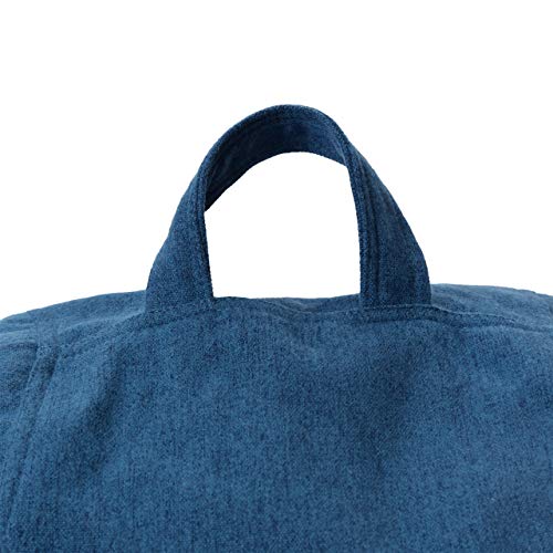 Miniatura 6 de Lumaland Puff Pera Comfort Line 100x120x50cm Con Taburete Disponible Sillón Relax Puff Moldeable De Interior Puff Infantiles Con Relleno Incluido 315 Litros De Volumen Azul Oscuro