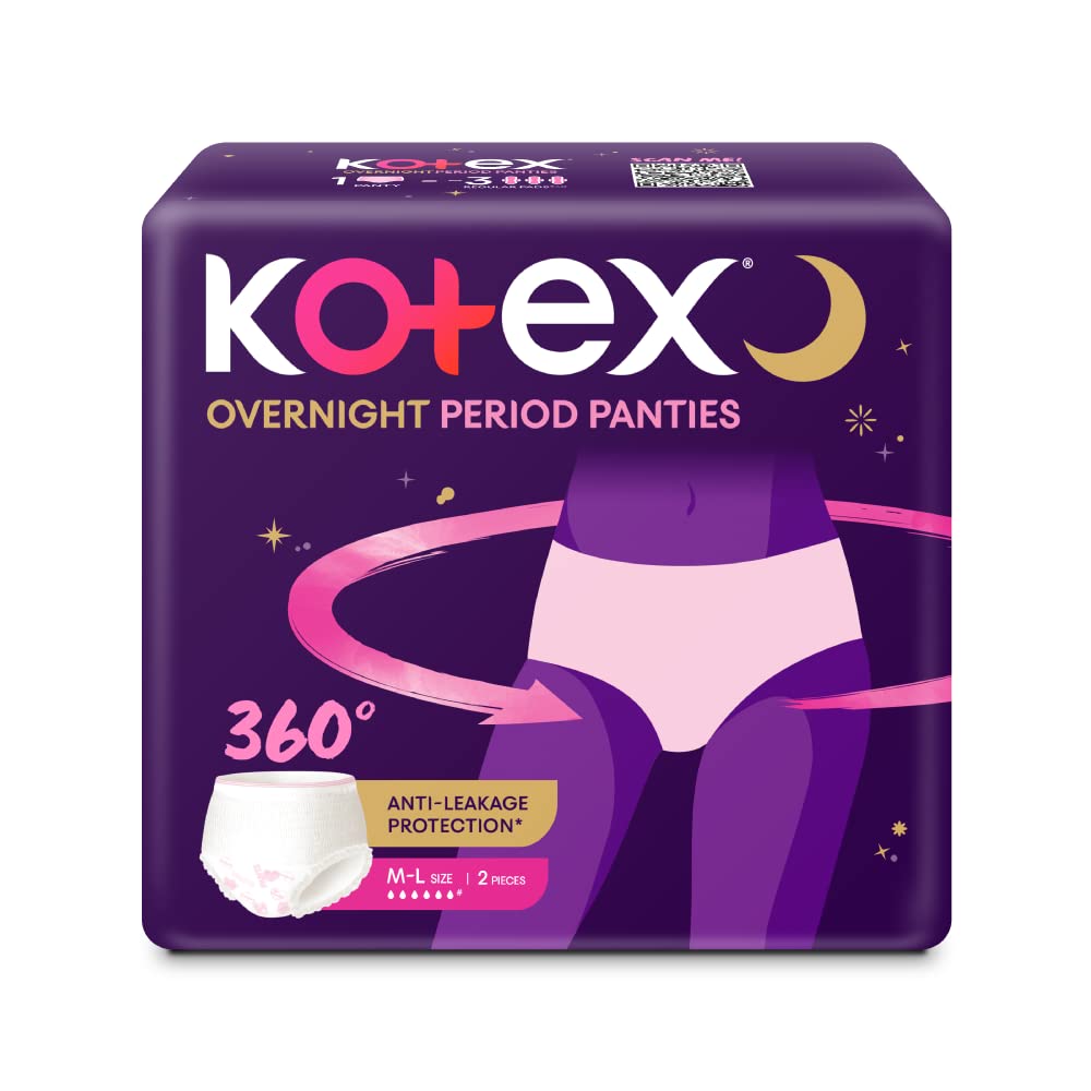 Buy Kotex Overnight Period Panties (Medium/Large size, pack of 2