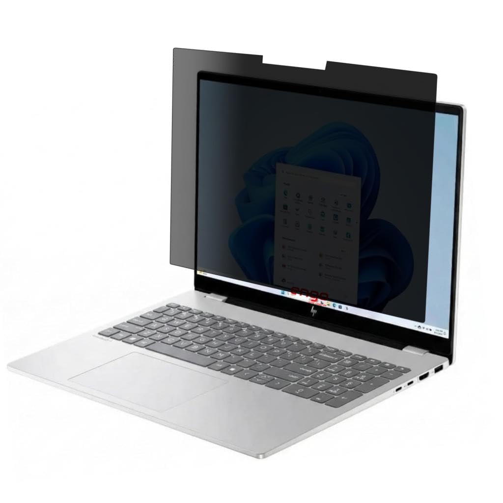 Engo Hp Omnibook 7 16 İnç İle Uyumlu Hayalet Ekran Koruyucu Notebook, Yandan Görünmeyen Anti-Spy Gizlilik (Privacy) Laptop Koruması, 9H Temperli Nano Kırılmaz Esnek Cam, Parlama Önleyici 16:10