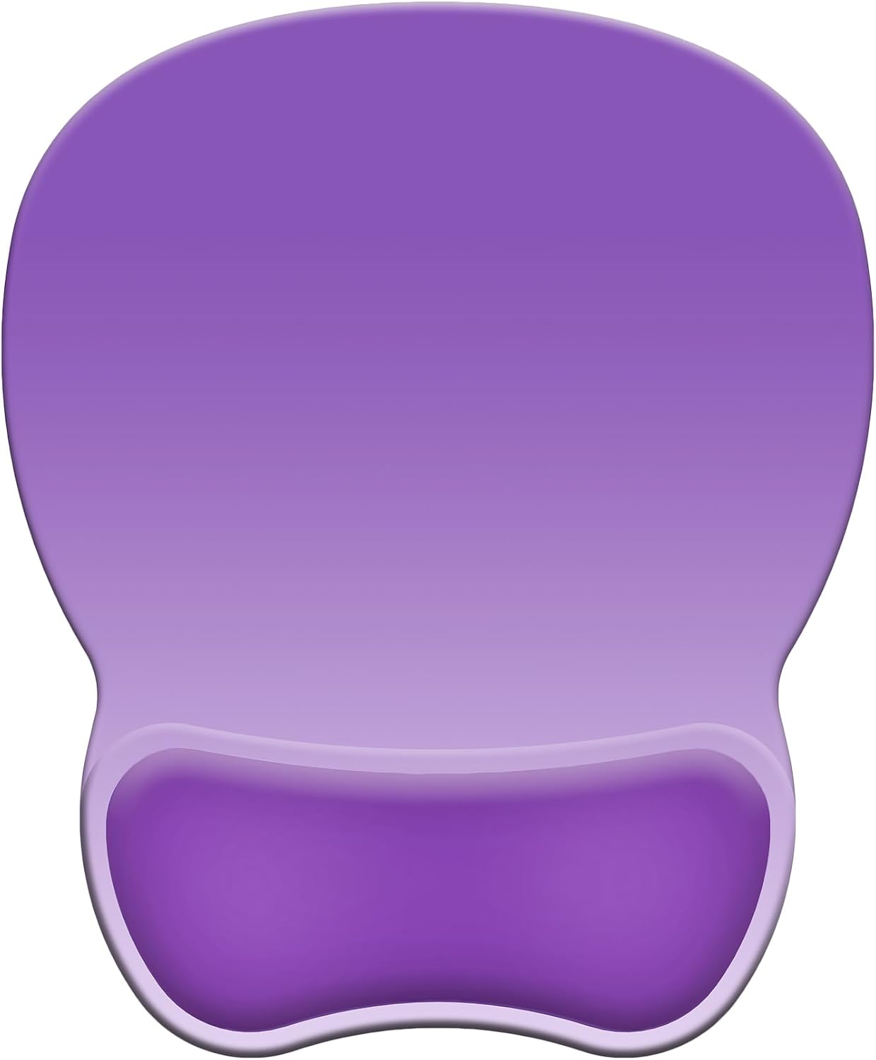 Ergonomic Mouse Pad with Wrist Rest, Comfortable Gel Concave Mouse Pad with Non-Slip Base, Pain Relief Mouse Pads with Smooth Wrist Support for Office & Home (Gradient Purple)
