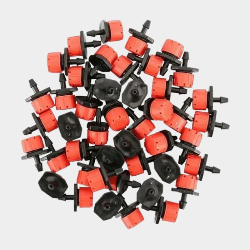 Kit 100 Bicos Gotejadores para Irrigação – Fluxo 360° Ajustável, ...