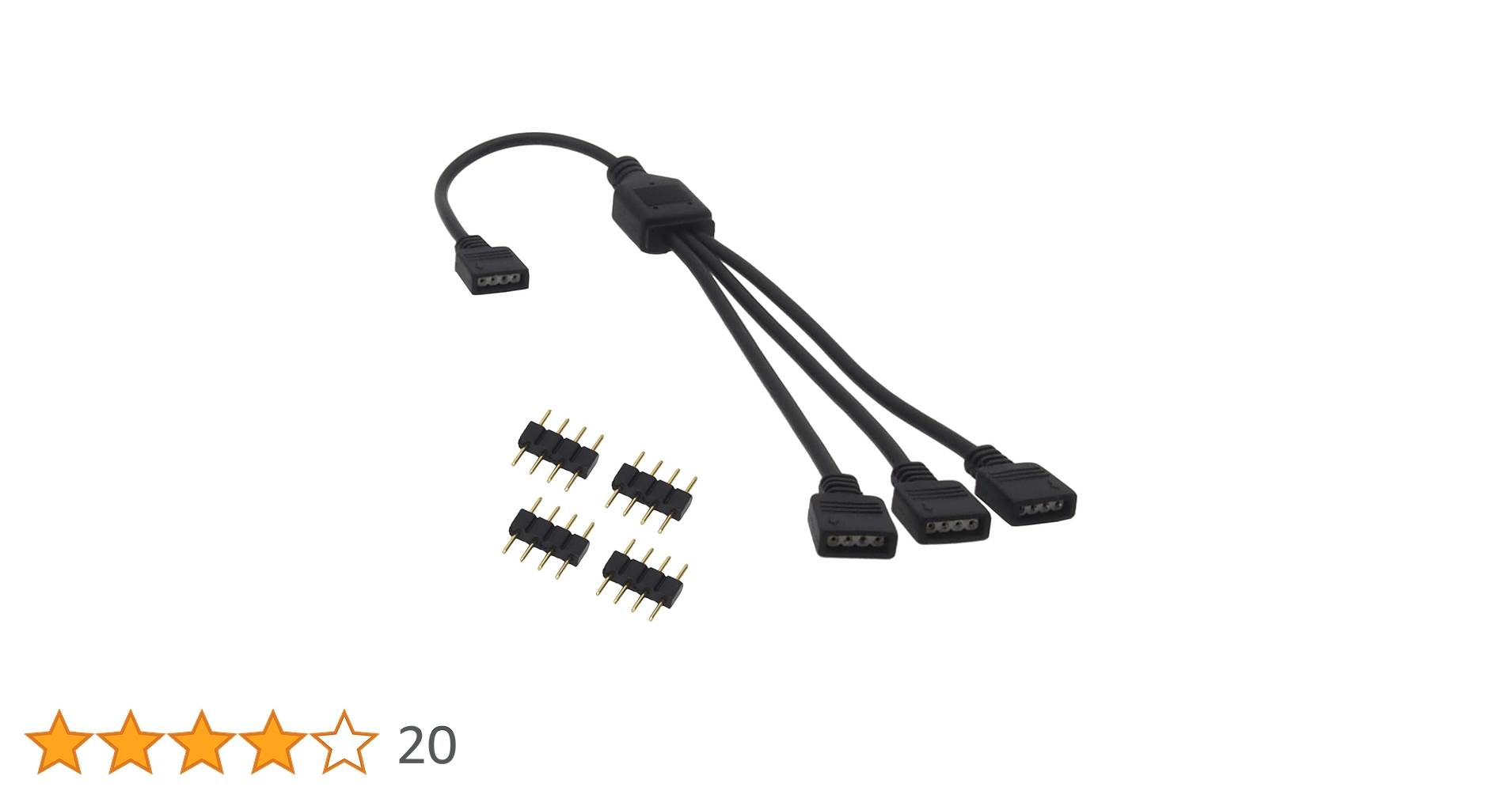 各4本 RGBケーブル コルセアため4PIN rgbに標準argb 3ピン5vアダプタrgbケーブル25