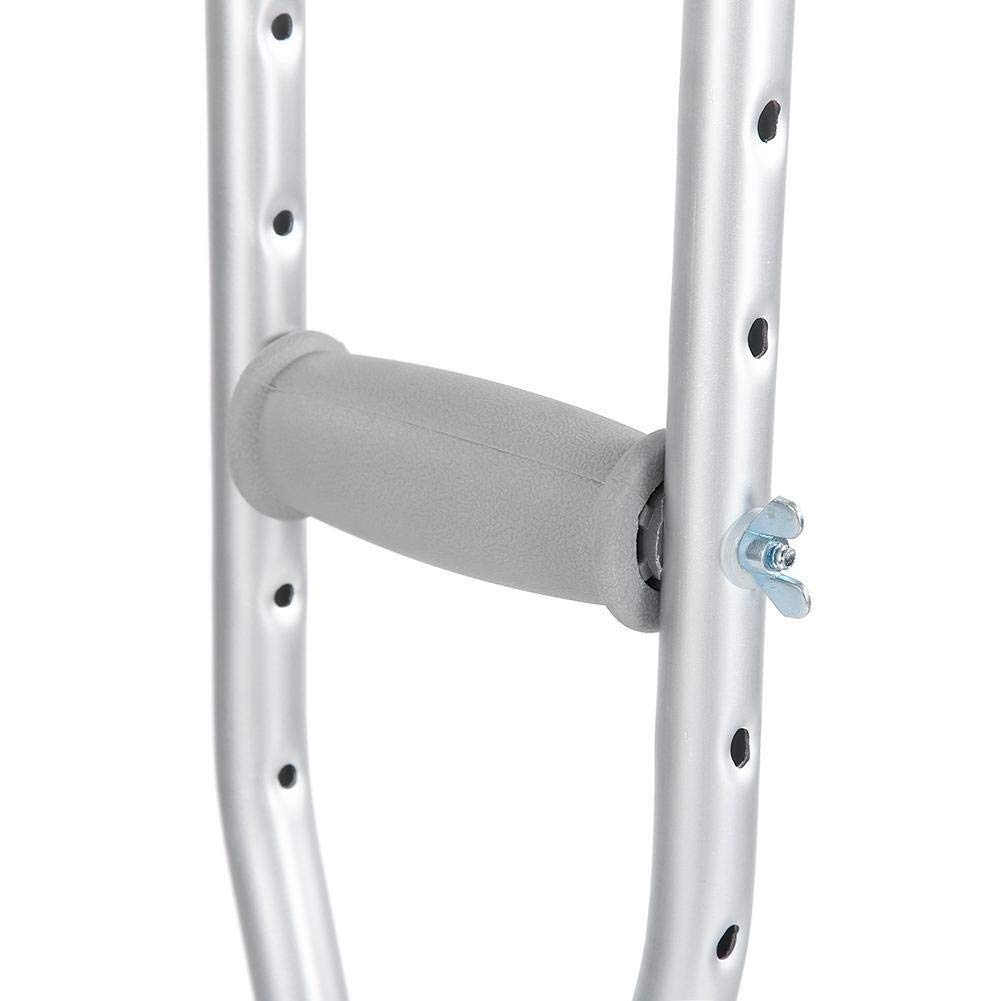 Stampella per Camminata Lunga Adulta, stampelle a Pressione in Lega in Lega di Alluminio Resistente a 102 cm con Cuscinetti Morbidi a Piedi con Impugnatura a Mano Regolabile Riduce Le stampelle di