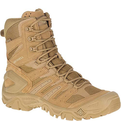 Merrell Men’s Strongfield Tactical 6” Waterproof Boots, Breathable & Comfortable Work Combat Hiking Shoes