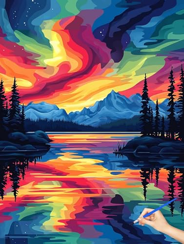 G i Paint by Numbers for Adults ۓI hG DIYyCgoCio[ l̂߂̃NGCeBuȎ io[yCg  uV/ANyCgLbg q S H?? z[ ItBX