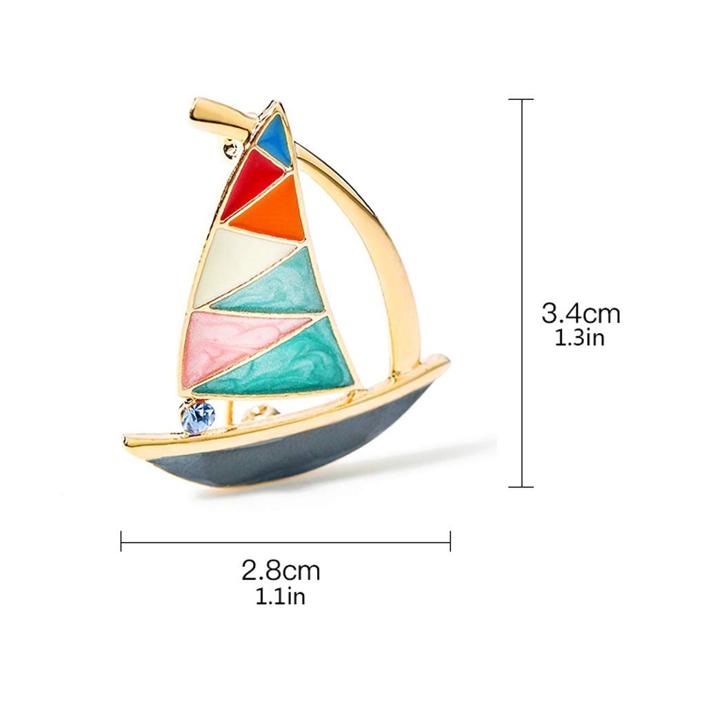 Broche Vintage Bateau En Argent 925 & Cristal Blanc | Bijou Ancien #A1