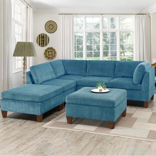 AORYVIC Wood Furniture Legs Sofa Legs Pack of 4 Square Couch Legs Mid-Century Modern Replacement Legs for Armchair Recliner Coffee Table Dresser Sideboard (5 inch (6PCS))