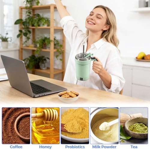 Taza automática auto mezcla recargable de 380 ml miniatura 7