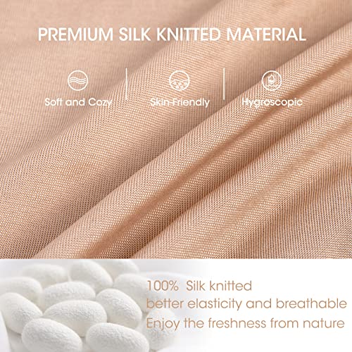 Viamulion Women’s 100% Pure Mulberry Silk Knitting Panties for Women lady Underwear Briefs3