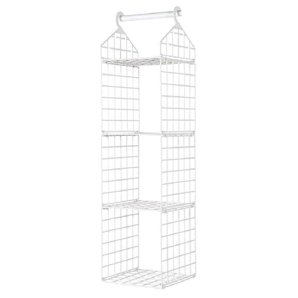 Multi-functional Wardrobe Storage Rack, Wardrobe Layered Storage Rack, Clothes Storage Rack, Clothes Stacking Basket (White,3 layers 29 * 29 * 108cm)