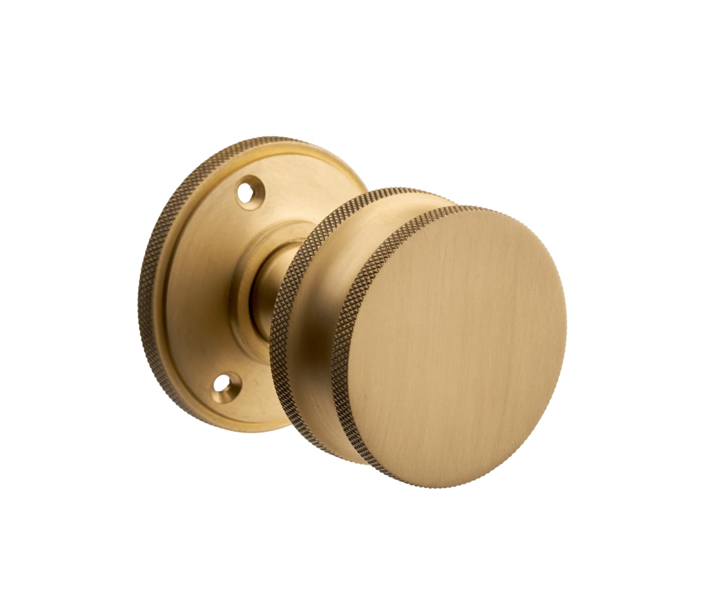Designer Levers Kensington Knurled Mortice Door Knob - Brushed Brass - 55mm