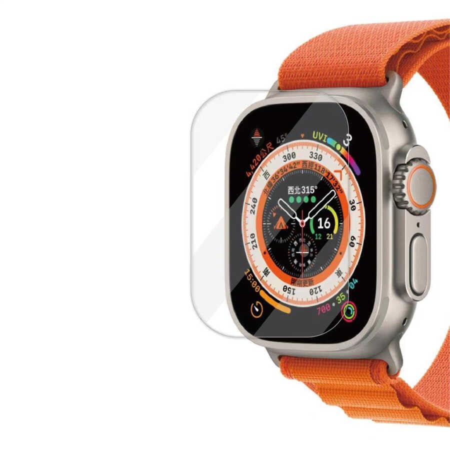 Zore Apple ile uyumlu Watch Ultra 49mm Akıllı Saat Cam Ekran Koruyucu Renksiz