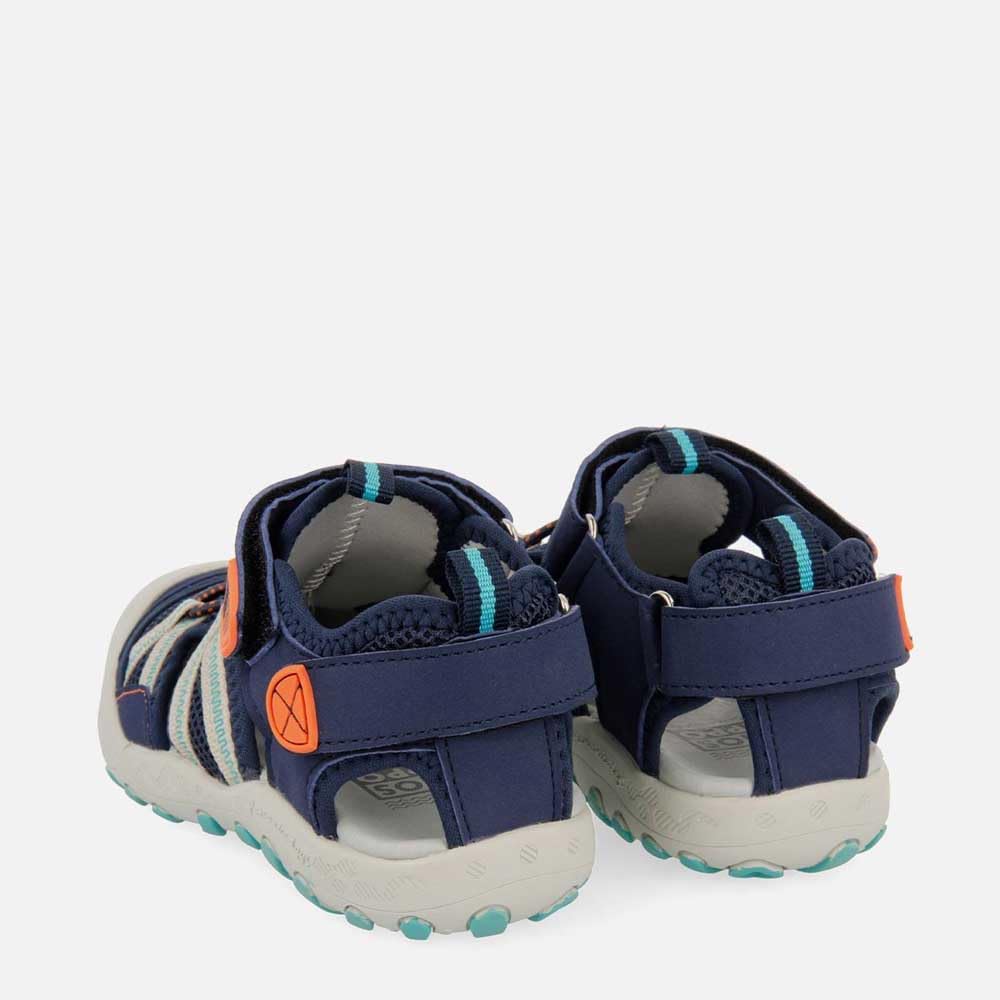 GIOSEPPO Chanclas Deportivas Azul Marino con Detalles Naranjas para niño DEINZE