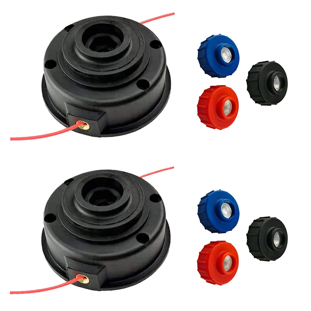 GOLDEN SUN 2 Pack Dual Line Trimmer Bump Head for Bolens BL110 Trimmer Head Ryobi SS30 BC30 RY30240 30cc fits Homelite ST155 ST165 ST175 ST275 ST285 String Trimmer Replaces DA04591A UP04650A