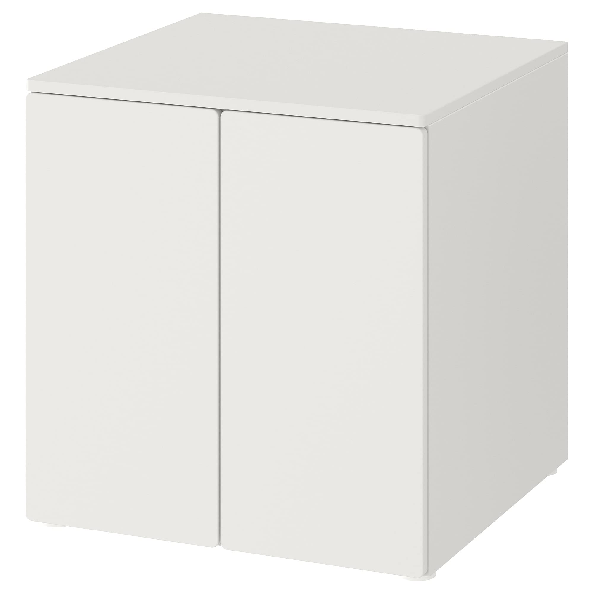 Cabinet PLATSA SMÅSTAD blanc 60x57x63 cm meuble de rangement bas avec étagère amovible
