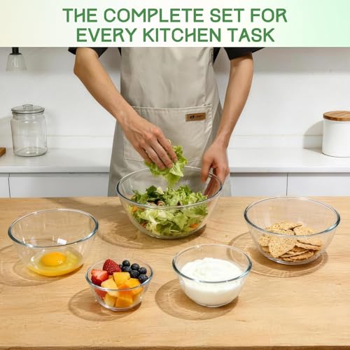 Set de 5 Tazones de Vidrio con Tapa para Cocina miniatura 6
