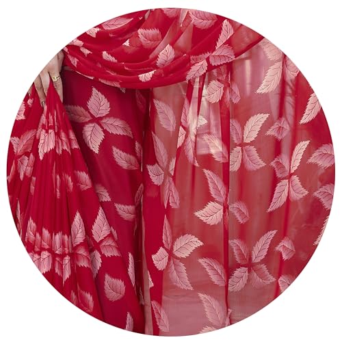 Image of MIRCHI FASHION Saree for Woman Chiffon Floral Printed | Lightweight Comfortable Daily Wear Women's Sari with Unstitched Blouse Piece (Available in 15 Colors)