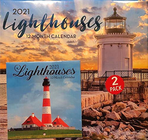 2021 Lighthouse Calendar Wall Calendars Kitchen-Office