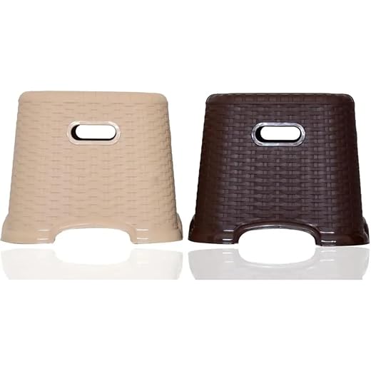Classic Plastic Stool Pack of 2 10.62 inch