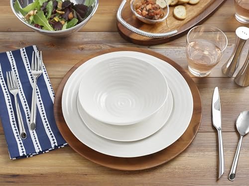 Plato cargador de madera Nambe Skye redondo 13 pulgadas miniatura 2