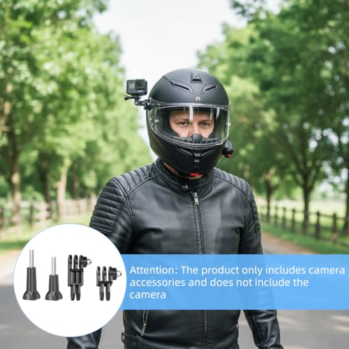 Image of ZIBUYU Adjustable Pivot Arm Adapter for GoPro, Straight Joint Mount Extension for Action Cameras, Gopro Helmet Mount for Flexible Multi-Angle Shooting and Secure Mounting on Helmets, Bikes