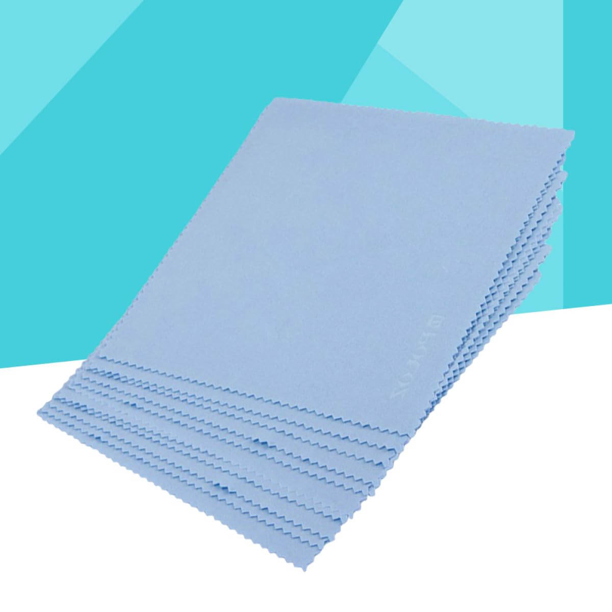 FRCOLOR 500pezzi Panni Microfibra Blu Per Pulizia Di Occhiali Lenti Schermi e Gioielli Morbidi Riutilizzabili e Facili Da Lavare
