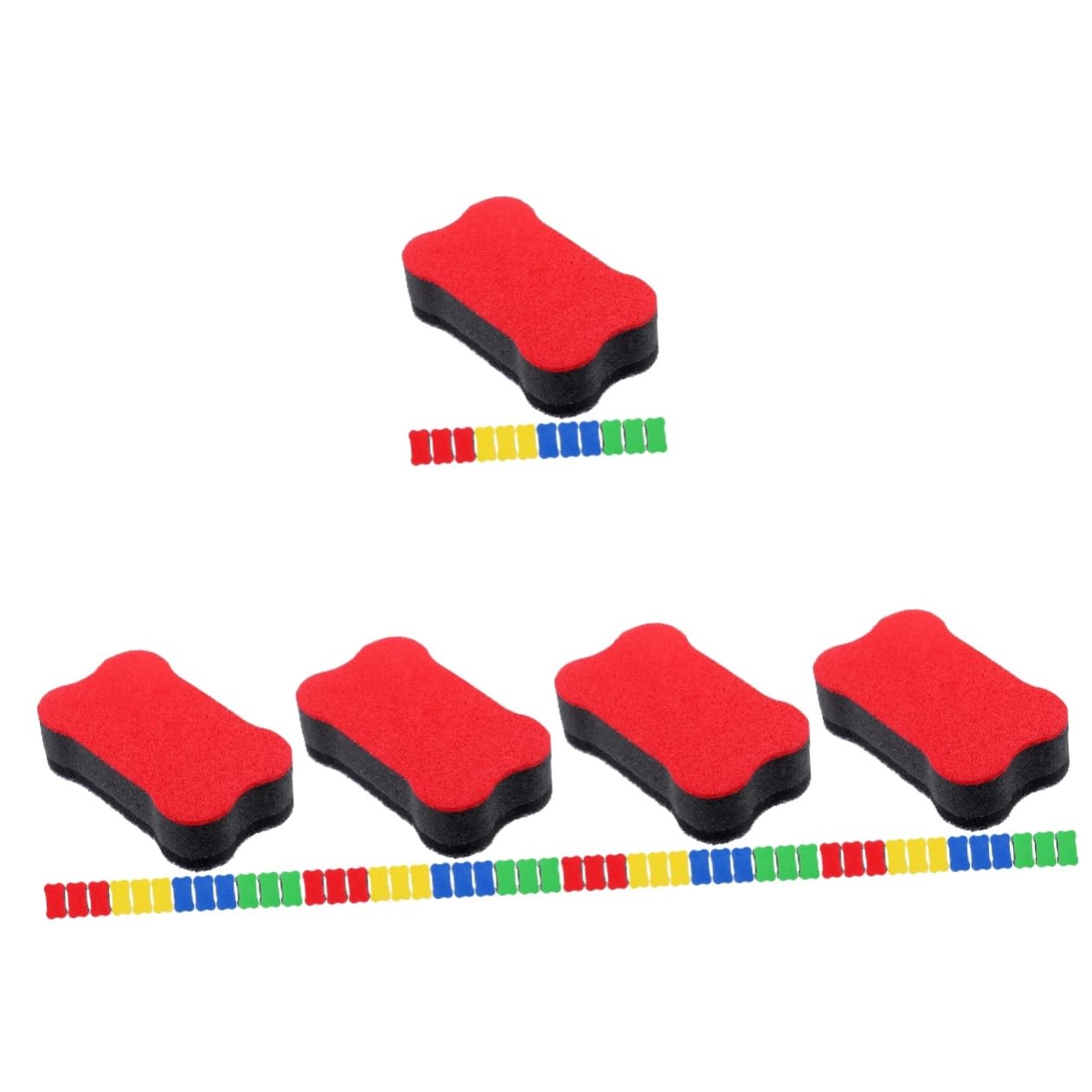 Artibetter 5 Set Gomma Cancellabile Cartoleria Salviette Secche Asse Pulire Gomme Da Cancellare Per Matite Bianco Cancellino Cancellini Per Lavagne Bianche Piccole Gomme Eva Pezzi*5