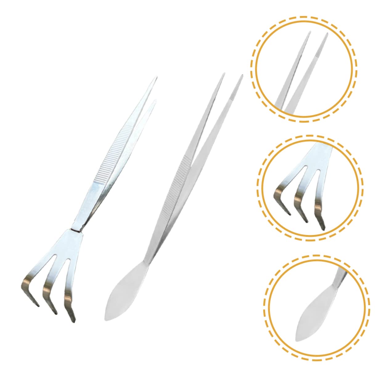 HANABASS 3 Ensembles Pince À Épiler Râteau Multifonction Pour Jardinage Pratique Pour Culture De Bonsai Plantes 2 Pièces * 3