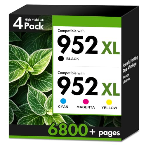 Image of 952XL 952 XL 8710 Ink Cartridges Combo Pack for HP Printers | Replacement for HP952XL /952XL Ink for HP OfficeJet Pro 8710 7740 8720 8715 8715 8725 8730 8702 8732M 8736 Printer 4 Pack