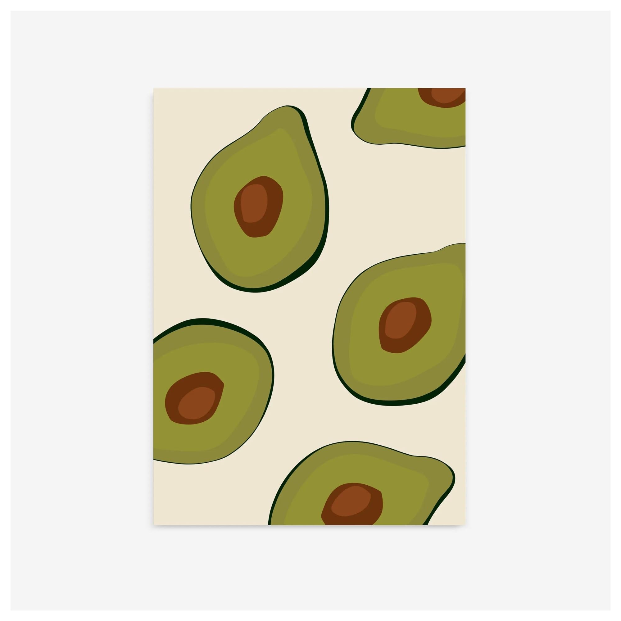 Tableau déco nature pour cuisine : affiche d'art abstrait de fruits orange et citron 50x70