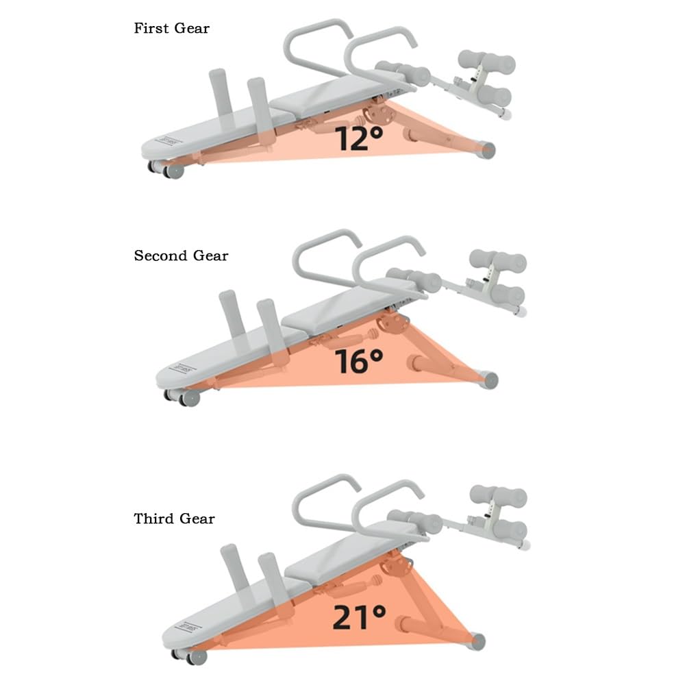 Tabla de inversión Mesa de inversión, Alivio de Cintura y vértebras lumbares, máquina de Estiramiento invertido con tracción Auxiliar Aliviar Dolor de Espalda