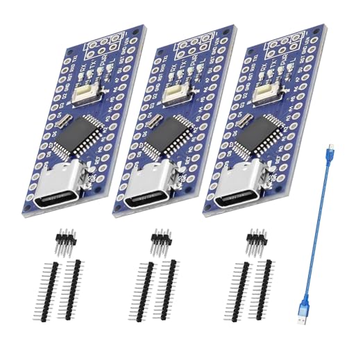 Nano 328P V3 Entwicklungsplatine mit USB-Kabel AYWHP 3 Stück Nano Entwicklungsplatine mit 328P Chip CH340 5V 16M Microcontroller Type-C Stecker Kompatibel mit Arduino Nano