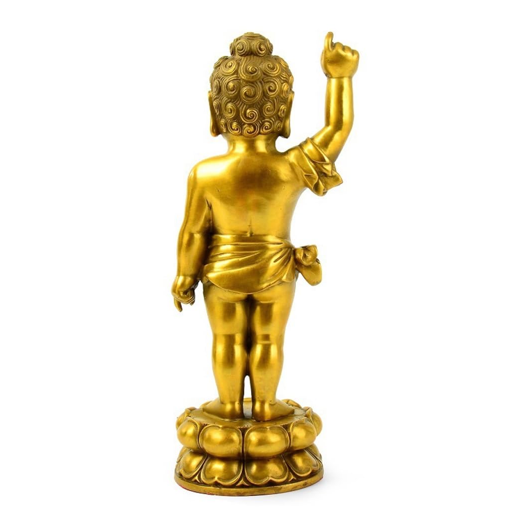 Posąg Buddy do medytacji wnętrz dekoracja Bodhisattwa Statua Dekoracja domu Statua Mosiądz Feng Shui Dekoracja Medytująca Statua Buddy Figurka Rzeźba (S)