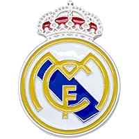Real Madrid Imán Magnético Metálico Escudo Color, Plata, Dorado,