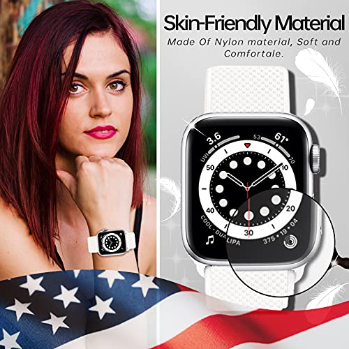 Upols Stretchy Solo Loop Strap Compatible With Apple Watch Bands 38Mm 40Mm 41Mm 42Mm 44Mm 45Mm, Stretch Braided Sport Elastic Nylon Women Men Wristband Compatible For Iwatch Series 7/6/Se/5/4/3/2/1 #TOP4