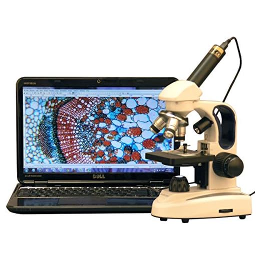 AmScope M158C-2L-E3 40X-1000X Cordless LED Top & Bottom Lights Compound Microscope + 3MP USB Camera