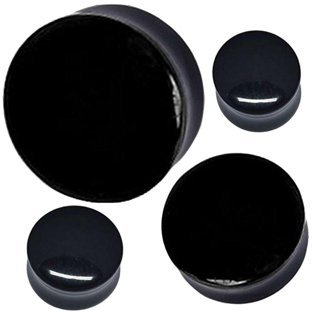 (1 PAIR ONLY) Acrylic Epoxy Double Flare Flesh Tunnel Gauge Earring Ear Piercing available size 8g (3mm) to 2" (50mm)